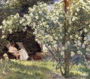 Peder Severin Kroyer Rose Garden France oil painting artist